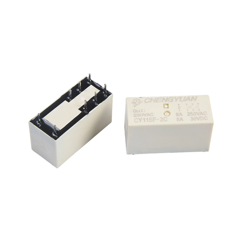 CY115F2 relej, DPDT PCB relej, JQX-115F, 8A 0,4 W 8PIN relej, PCB 2C relej. 115F relej snage